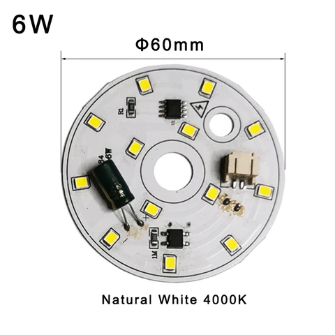 Светодиодная лампа AC 2835 в Smart IC No Need Driver LED Bean LED Chip For Bulb светильник SMD светильник Chip естественный белый 3 Вт 6 Вт 12 Вт 18 Вт