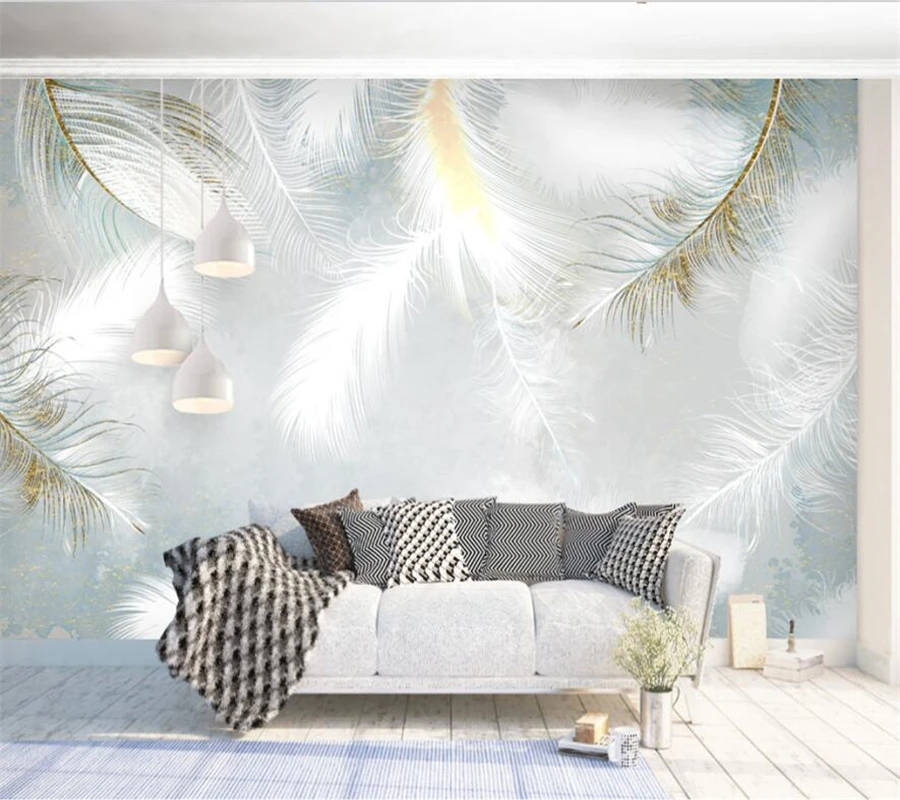 Настенная роспись wellyu на заказ современный минималистичный акварельный перо