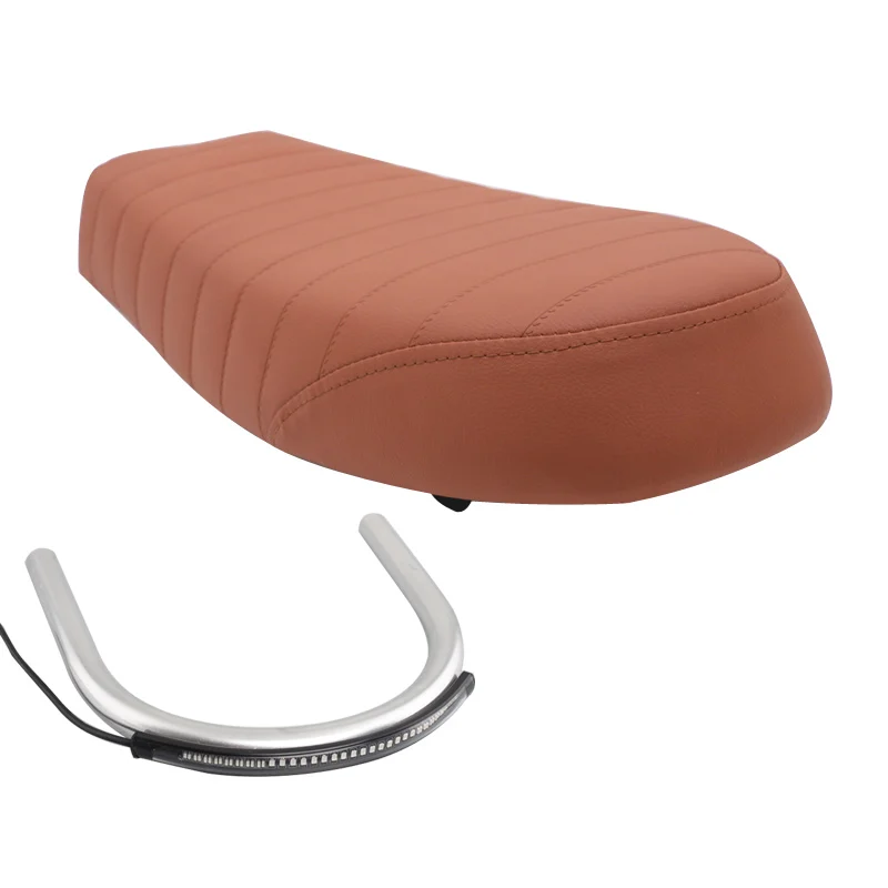 Коричневый кожаный каркас сиденья обруч петля СВЕТОДИОДНЫЙ ПОВОРОТНЫЙ Задний