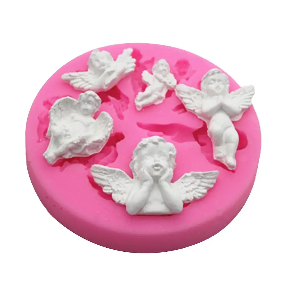 Мульти Ангел детские розовые силиконовые формы Шоколадные конфеты инструменты