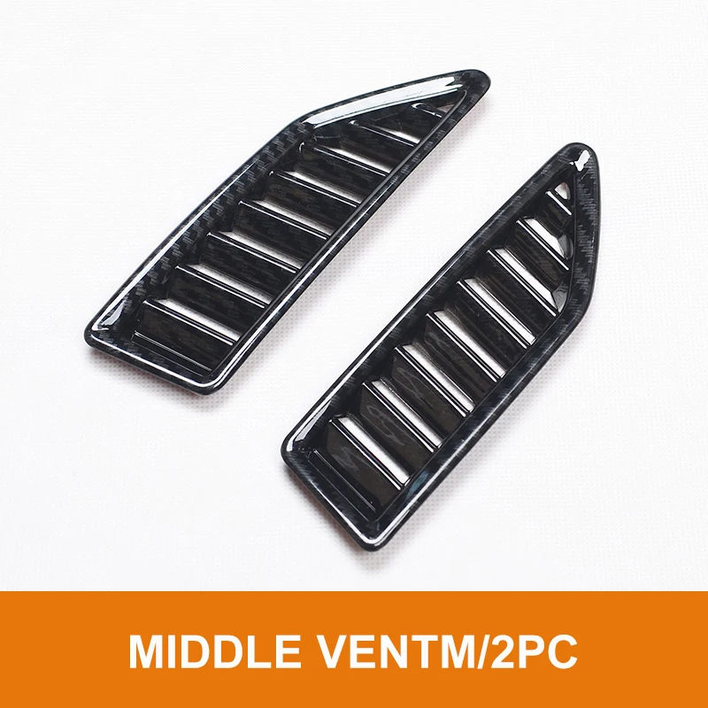 MIDDLE ROOF VENT 2PC Украшение интерьера автомобильные аксессуары АБС пластик углеродное волокно украшение интерьера для ford everest - Цвет: MIDDLE ROOF VENT 2PC