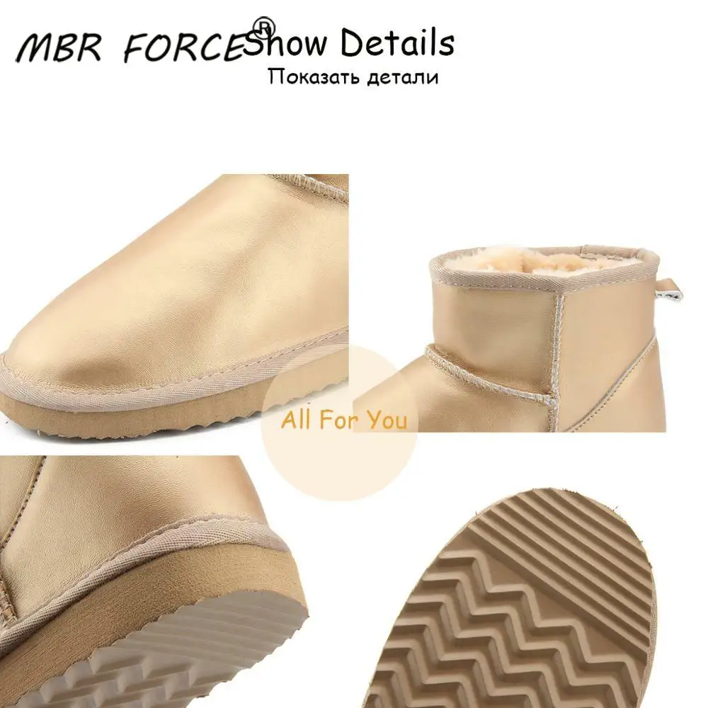 Водонепроницаемые зимние сапоги из натуральной кожи с мехом MBR FORCE теплые