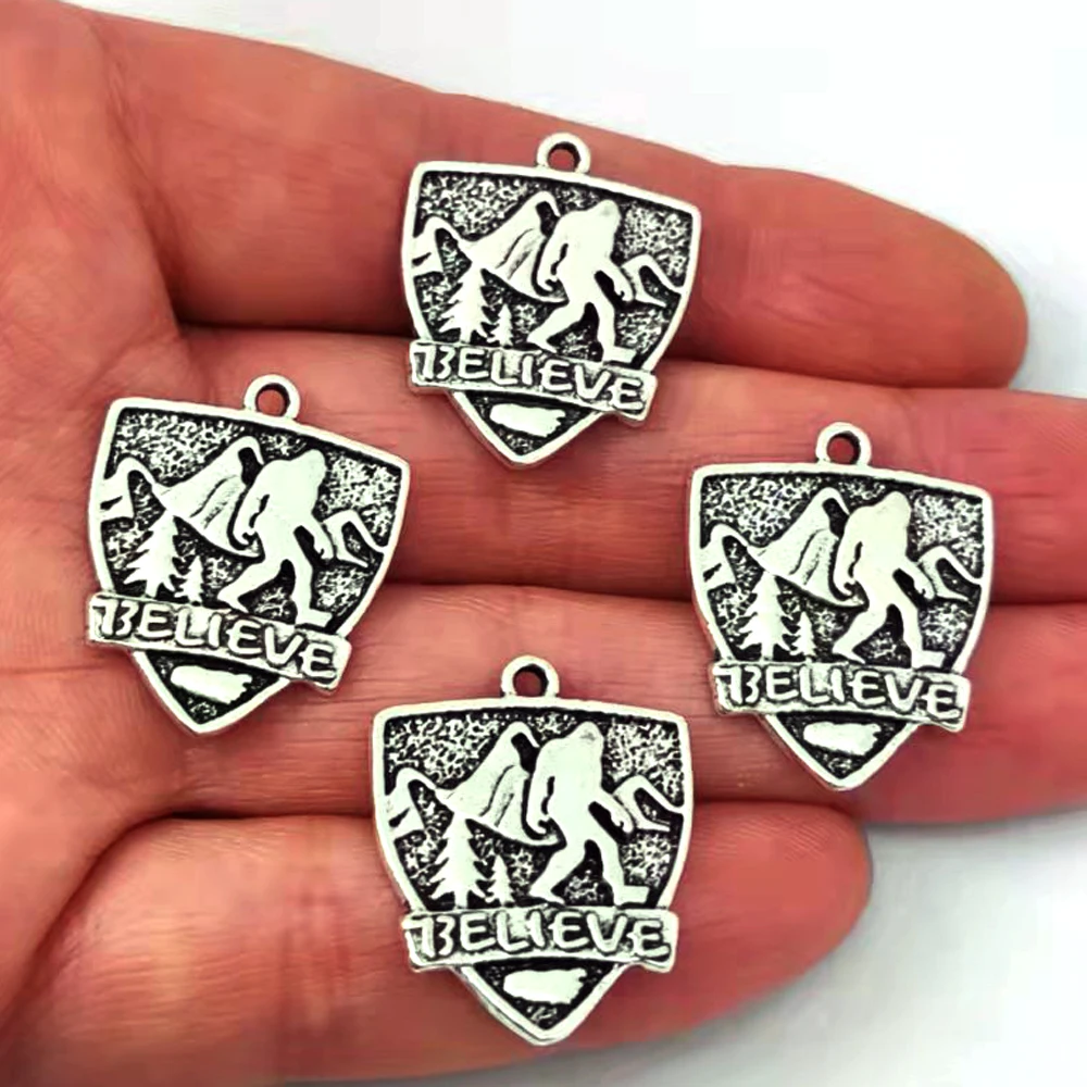 50 шт. верьте Бигфут античный кулон гора бегущий в горе подвеска hid &amp seek для сделай