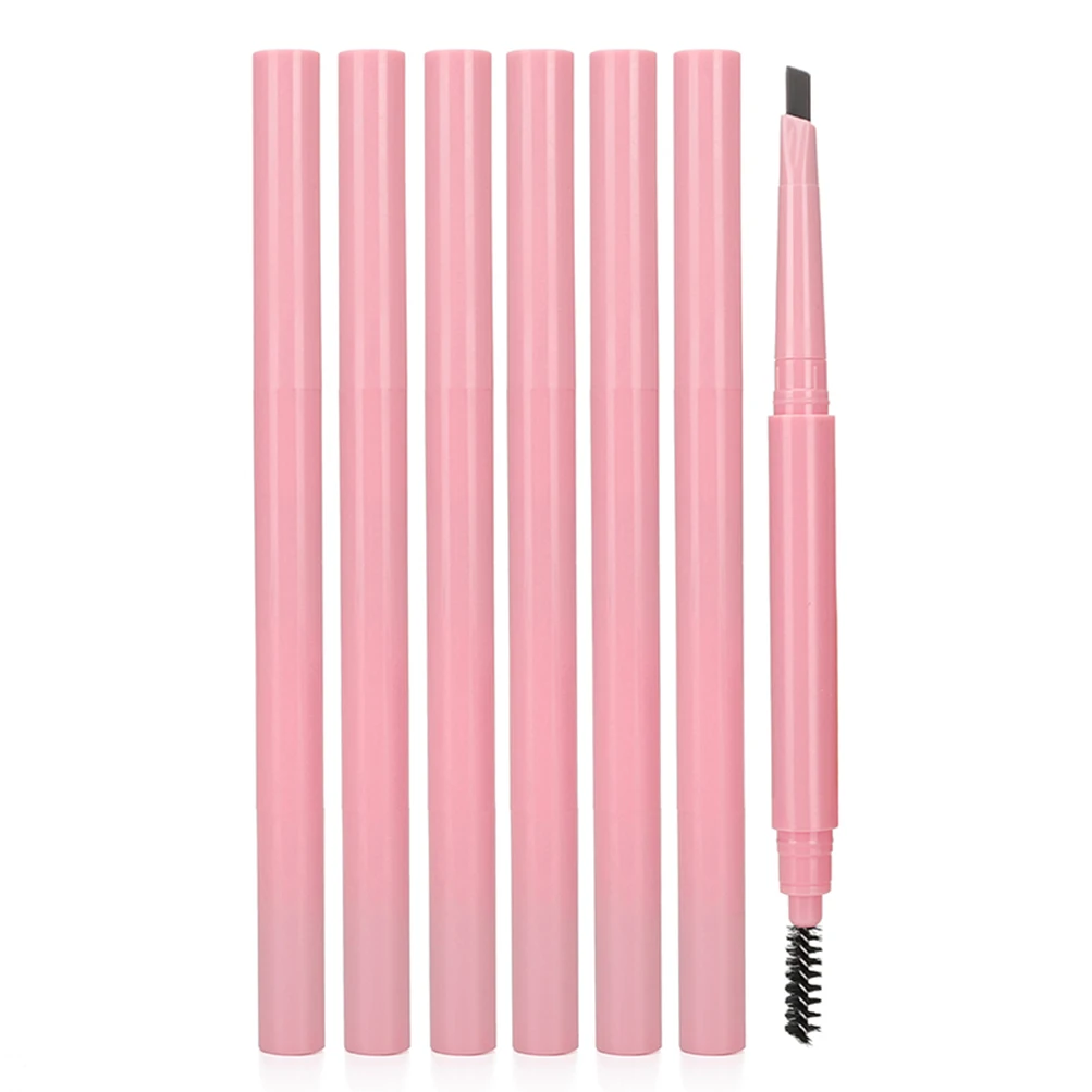 

Pink Thick Tube Double-headed Eyebrow Pencil Lasting Makeup Private Label Eyebrow Pen Waterproof Bulk
