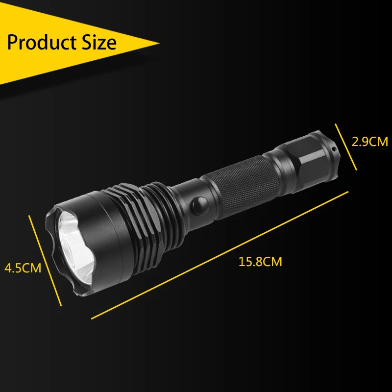 Beli LED Aluminium Senter Cahaya Kuat Senter Sepeda 3 Mode Pencahayaan Lentera Tahan Air Untuk Memancing, Perjalanan Malam
