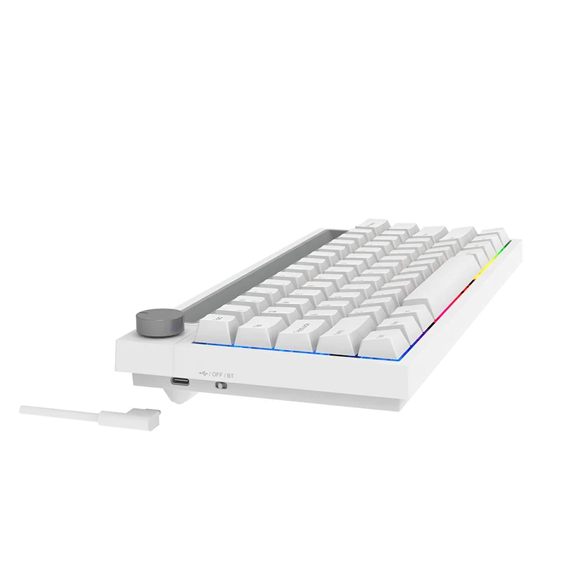 New 62keys RGB Wireless Dual-mode Bluetooth Gaming Mechanical Keyboard USB3.0/Type C for Laptop/PC BT Keyboard