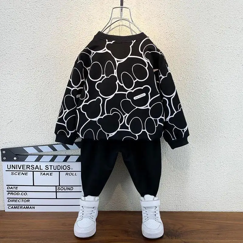 Детский спортивный костюм с медведем на Возраст 4-12 лет | Детская одежда и обувь