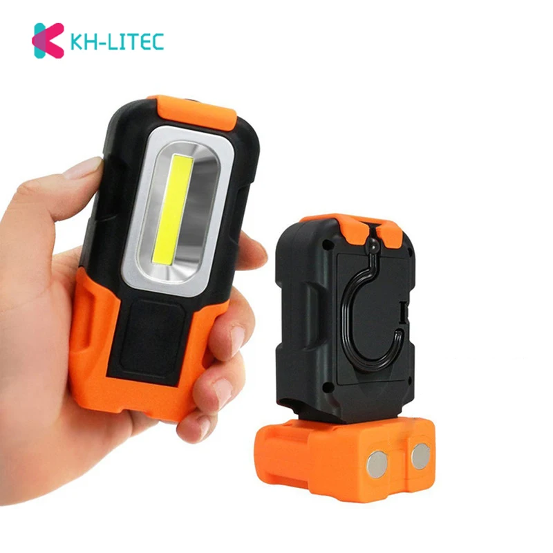 Ручной магнитный фонарь COB с крюком 2 цвета водонепроницаемый для кемпинга