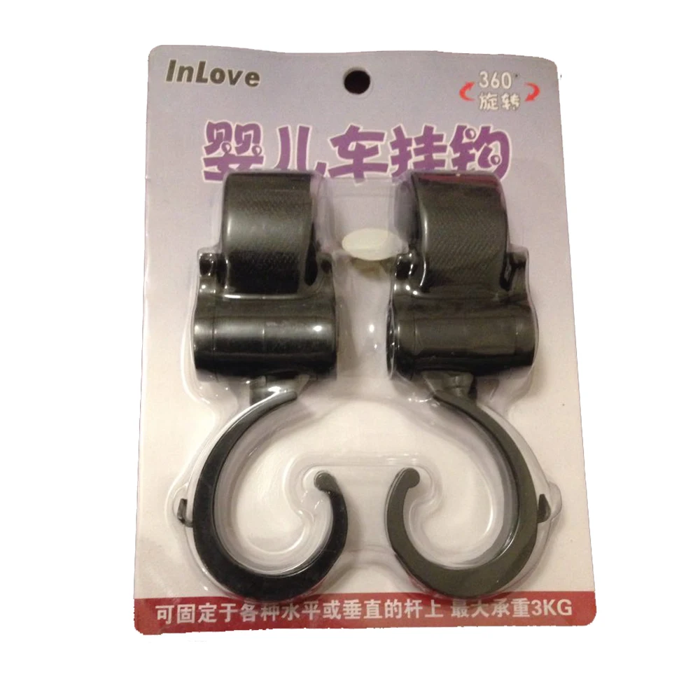 

2pcs Multi Purpose Baby Stroller Hooks Pushchair 360 Swivel Hanger Hooks Carriage Storage Bag Baby Carriage Stroller Accessories