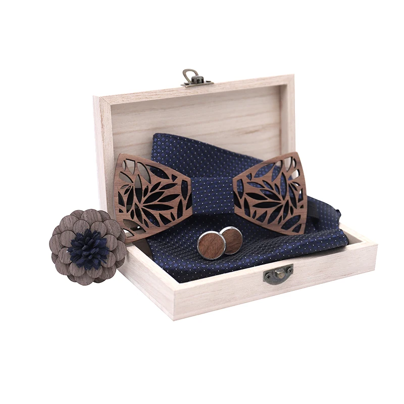 Набор носовых платков с деревянным бантом 2020 | Аксессуары для одежды