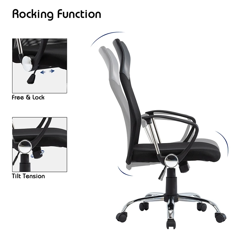 Office chair mesh stool 360 degree rotating height adjustable comfortable cloth | Мебель