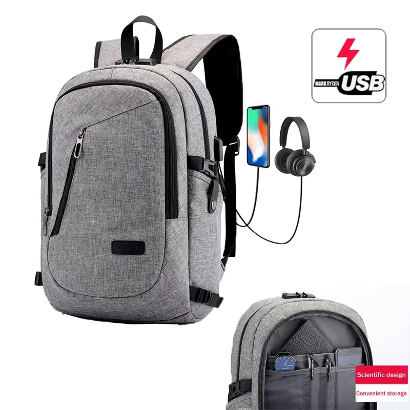 

Men's Backpacks Laptop Backpacks USB Charging Large Capacity School Backpack Travel Daypacks Mochila Shoulder Bags
