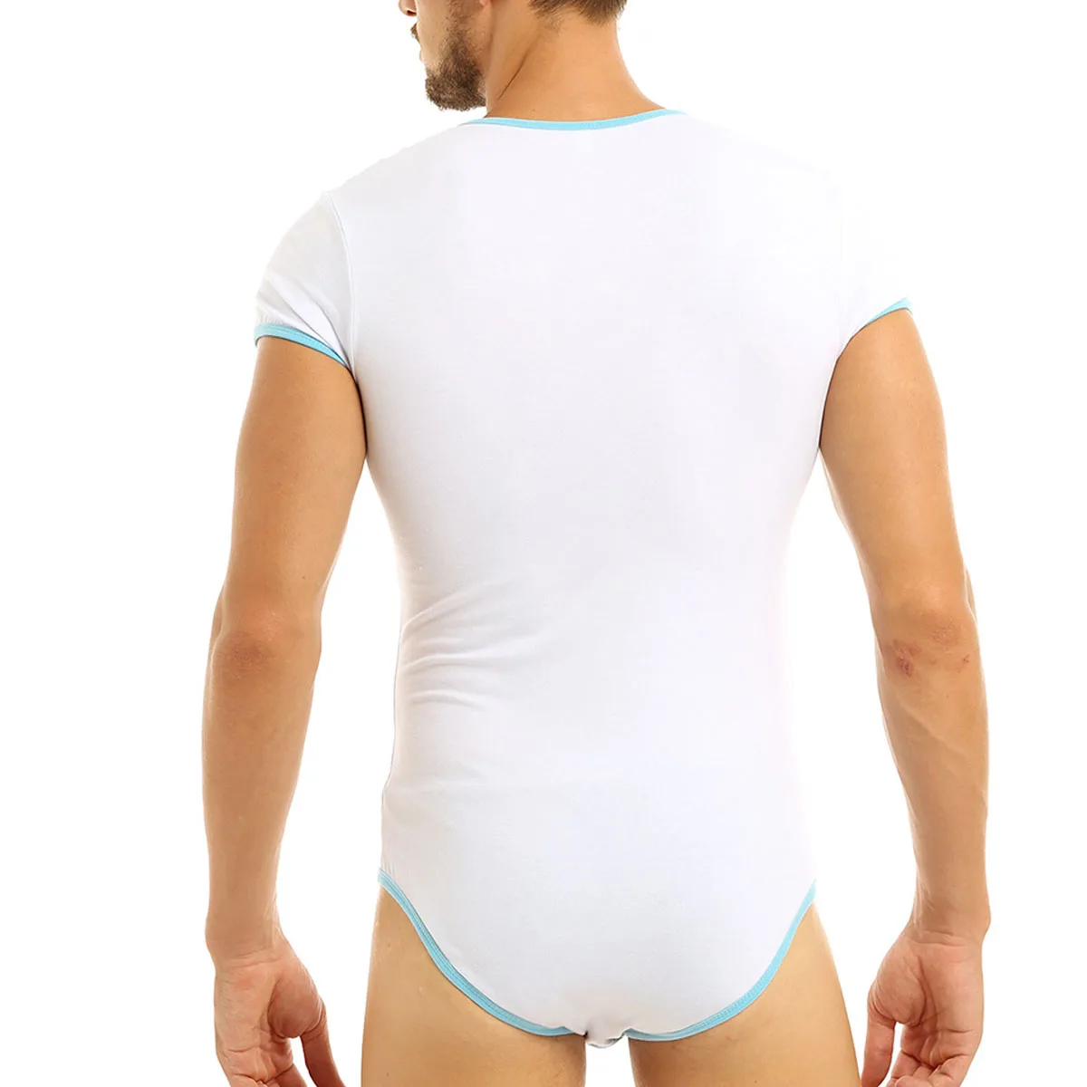 Комбинезон мужской с коротким рукавом рисунок милым медведем |