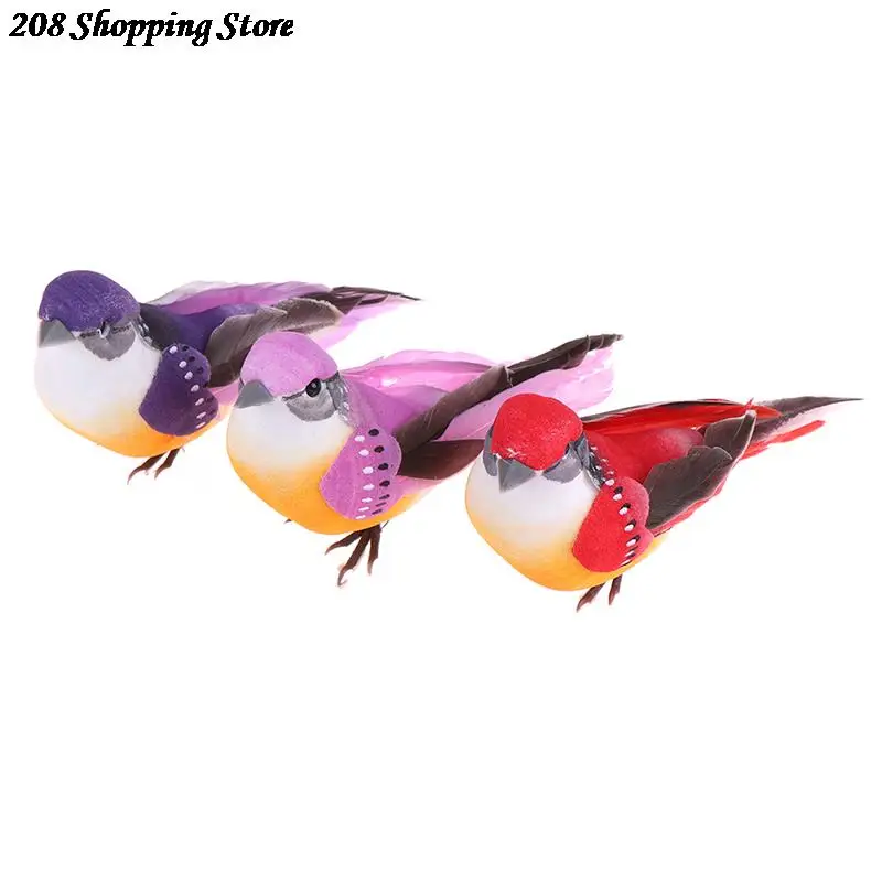 

6pcs/set Artificial Foam Feather Lifelike Beads Simulation Bird DIY Party Crafts Ornament Props Home Garden Wedding Decoration