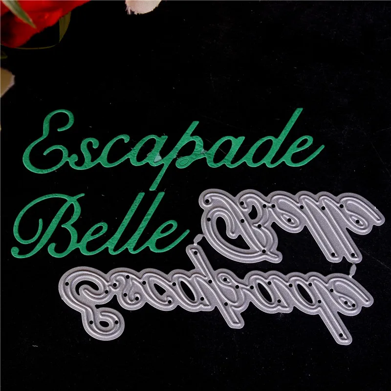 Французский слово металлический Трафаретный вырубной Штамп для Diy Скрапбукинг