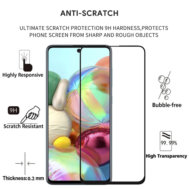 Защитное стекло fekuye закаленное 9H для Samsung Galaxy A30/A30S/A40/A50/A51/A50S/A60/A70S/A70/A71 | Мобильные
