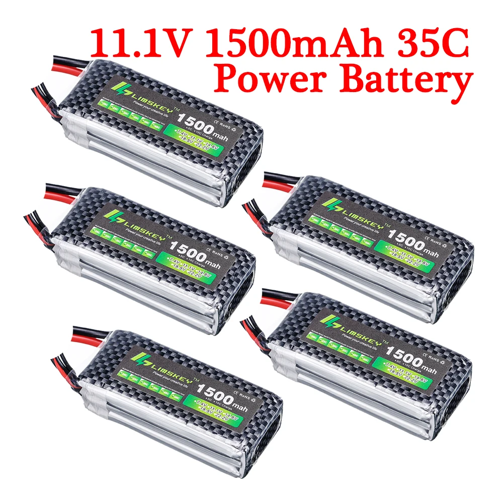 

3S 11,1 В 1500 мА · ч 35C литий-полимерный аккумулятор для радиоуправляемого автомобиля, лодки, вертолета, самолета 11,1 В перезаряжаемый аккумулято...