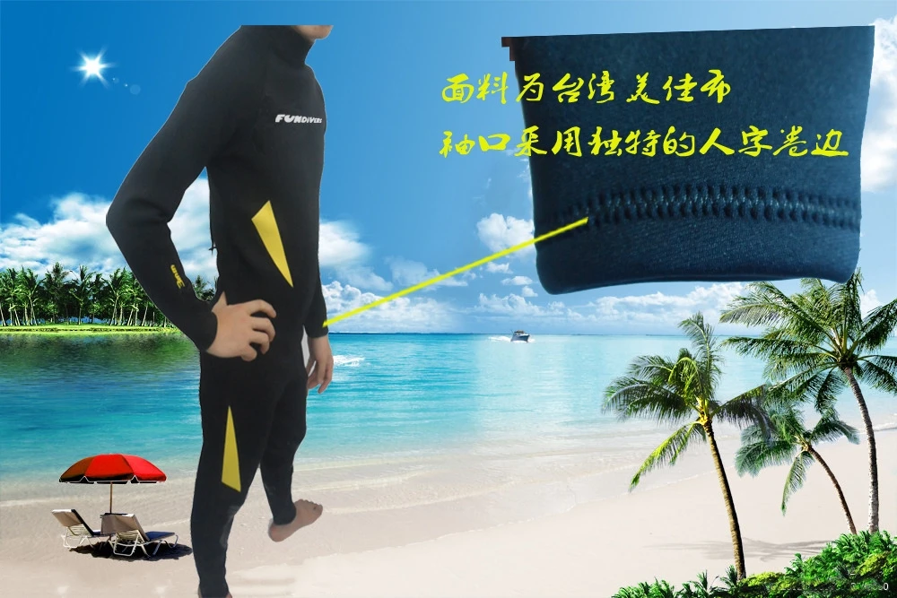 3mm Neoprene Men Scuba Wetsuits Warm One Piece Body Surfing Jumpsuit Full Diving Swimsuit for | Спорт и развлечения