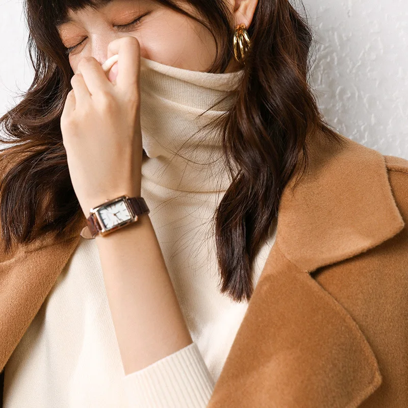 Женский свитер Semfri 2020 Корейская версия водолазка Осень-зима теплый джемпер