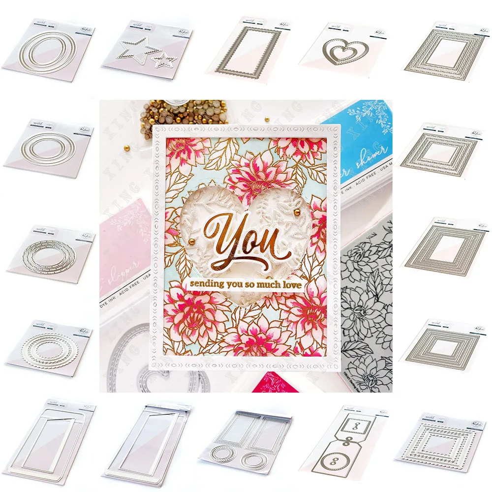 

Slimline Envelope Shaker Stars Circle Heart Metal Cutting Dies Diy Crafts Molds Scrapbooking Decoration Embossing Template