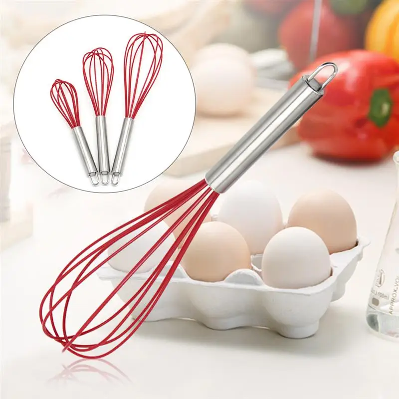 3 шт. ручной миксер для яиц силиконовый воздушный шар венчик Молочный Крем