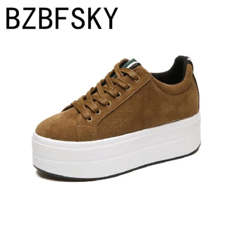 Женские повседневные туфли BZBFSKY на высоком каблуке Весенняя модная женская обувь