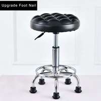 height adjustable rolling swivel stool facial hairdressing salon lifting stool salon stool stainless steel barber chair 38 52cm