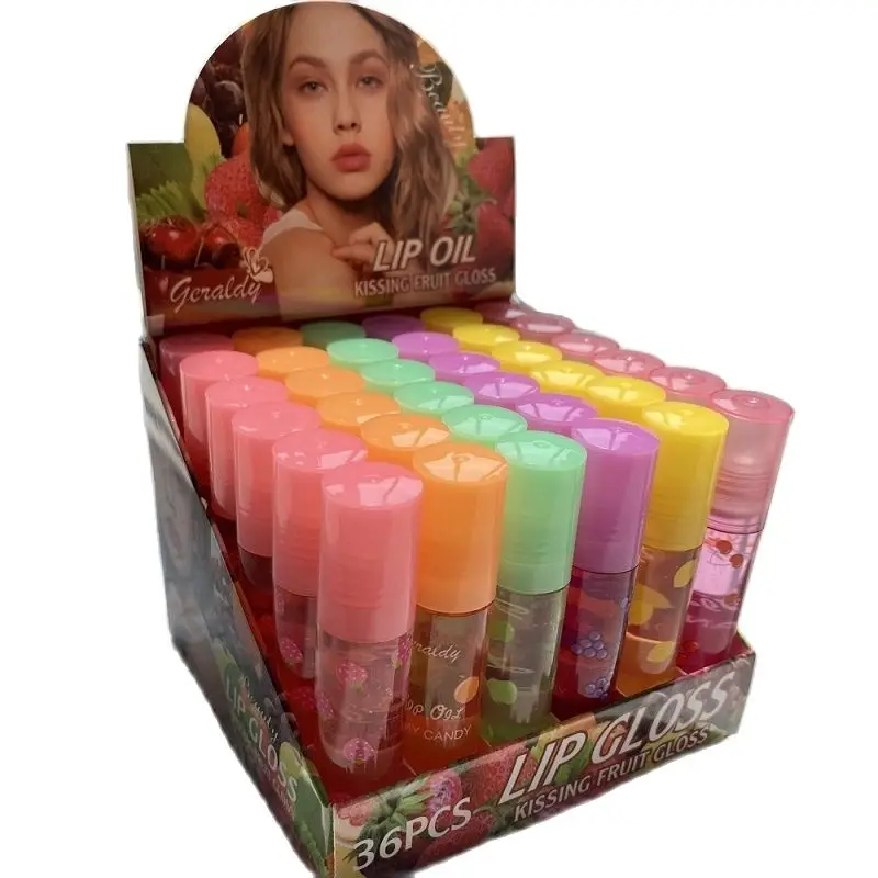 

36pcs/lot Fruit Burst Lip Oil Scented Lip gloss Plumping Lip gloss Scented Lip Jelly Moisturizer Shiny Vitamin E Mineral Lip Set