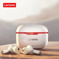 lenovo earphones waterproof noise reduction hifi bass touch control stereo wireless bluetooth compatible 5 0 earbuds 300mah