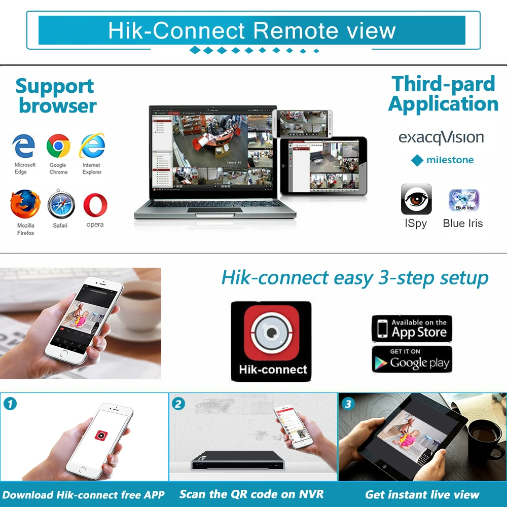 Оригинальная компактная купольная камера Hikvision 4 МП аудиосигнализация