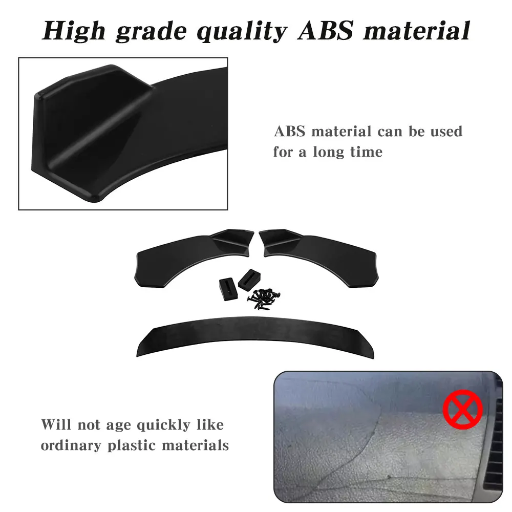 Передний бампер для губ подбородка комплект тела спойлер сплиттер диффузор 3 шт.