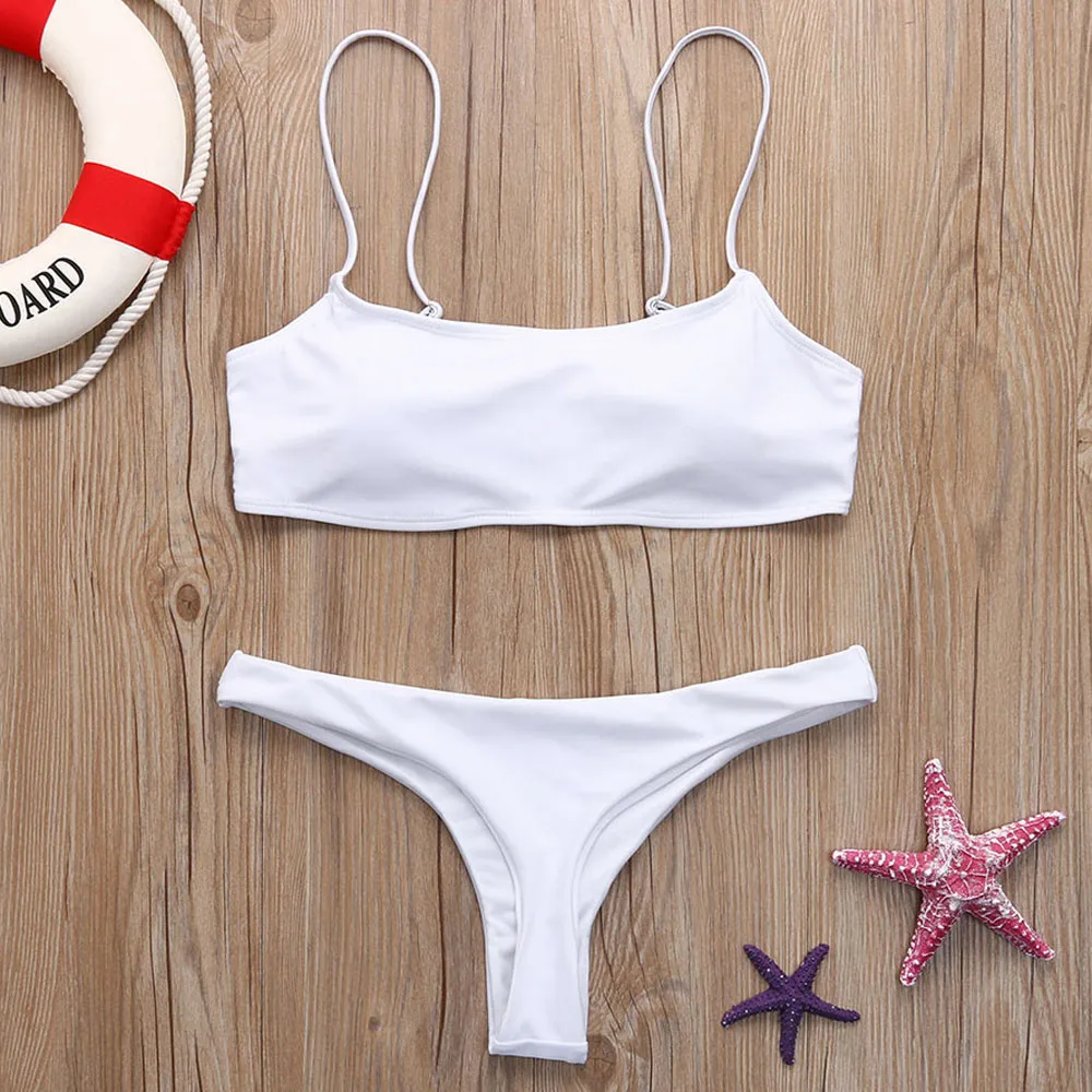 

Sexy Push Up Women Bandeau Bandage micro bikini Set Push-Up Brazilian Swimwear Beachwear Swimsuit 2021