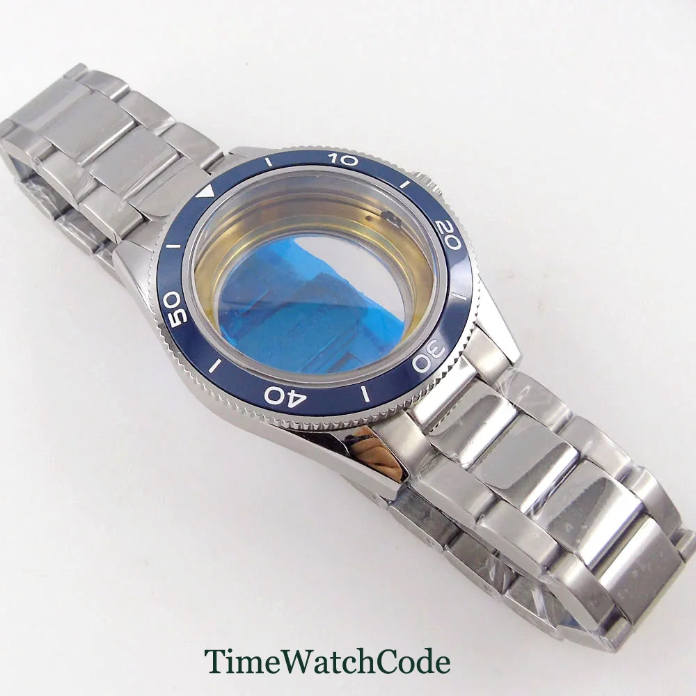 Часовой корпус для мужчин 10BAR 41 мм подходит для NH35 NH36/ST1612/Miyota 8215 821A/DG 2813 /ETA2836 Сапфировый кристалл керамический безель стекло задней крышки.