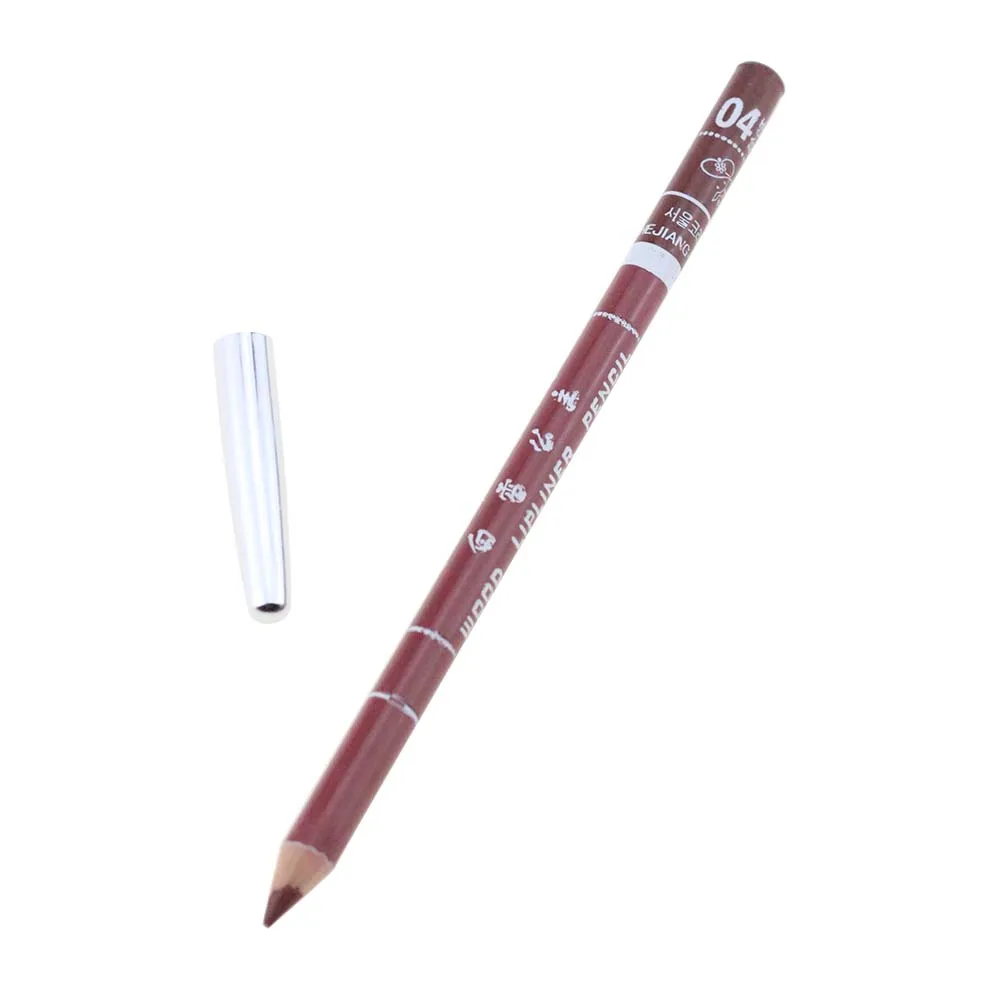 28 цветов легко нарисовать деревянный карандаш для губ красочный длительный очаровательный карандаш для губ Водонепроницаемый Косметический макияж подводка для глаз - Цвет: 4