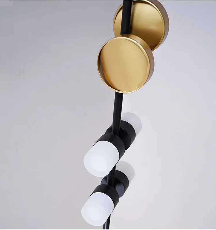 

Golden Simple Chandelier Restaurant Bar Lighting Modern Dining Room Indoor Modern Chandelier Cylindrical Office Aisle