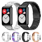 Ремешок для часов Huawei, из нержавеющей стали, металлический браслет для умных часов Huawei Fit с инструментом