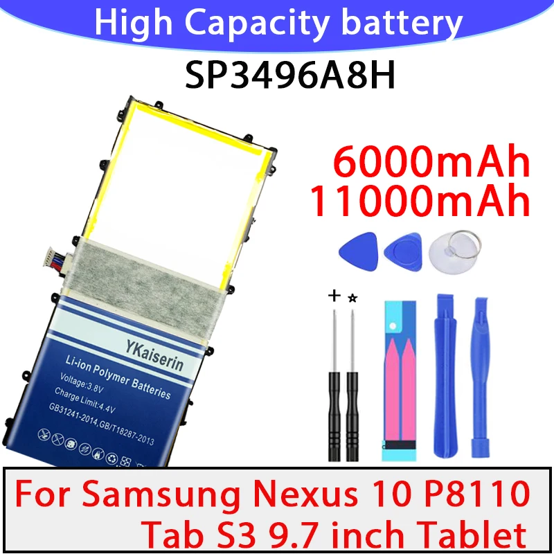 SP3496A8H батарея для Samsung Google Nexus 10 GT P8110 Tab S3 9 7 Inch планшет EB BT825ABE Batteria Trackinbg