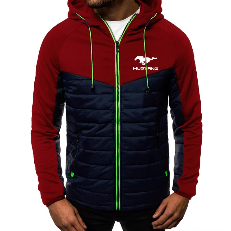 

Hoodies Men Mustang Car Logo Men Spring Autumn Sweatshirt Casual Fashion Hoody Zipper Jacket Male Tops Clothing