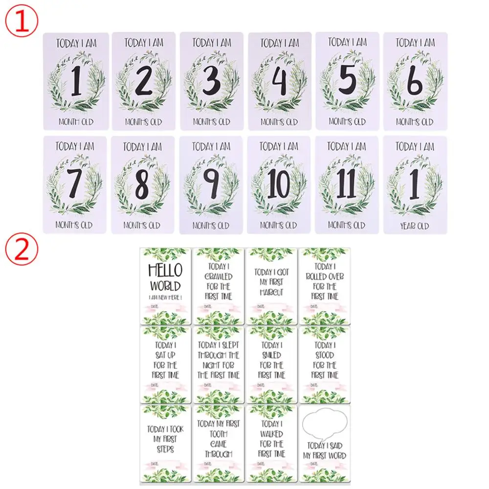 

Baby Monthly Cards Sticker Photography Photo Age Cards Baby Shower Registry Gift B36E