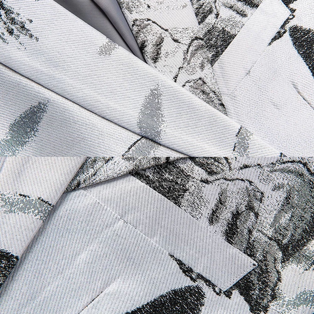 

Men's Landscape Painting Print Blazers Slim Fit Casual Jackets Chinese Styles White Plus Size M-6XL Clothes Male A114