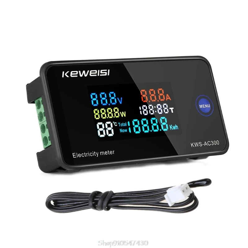 

AC 50-300V Voltmeter Ammeter Power Energy Meter LCD Digital Wattmeter Electricity Meter with Reset Function N03 20 Dropship
