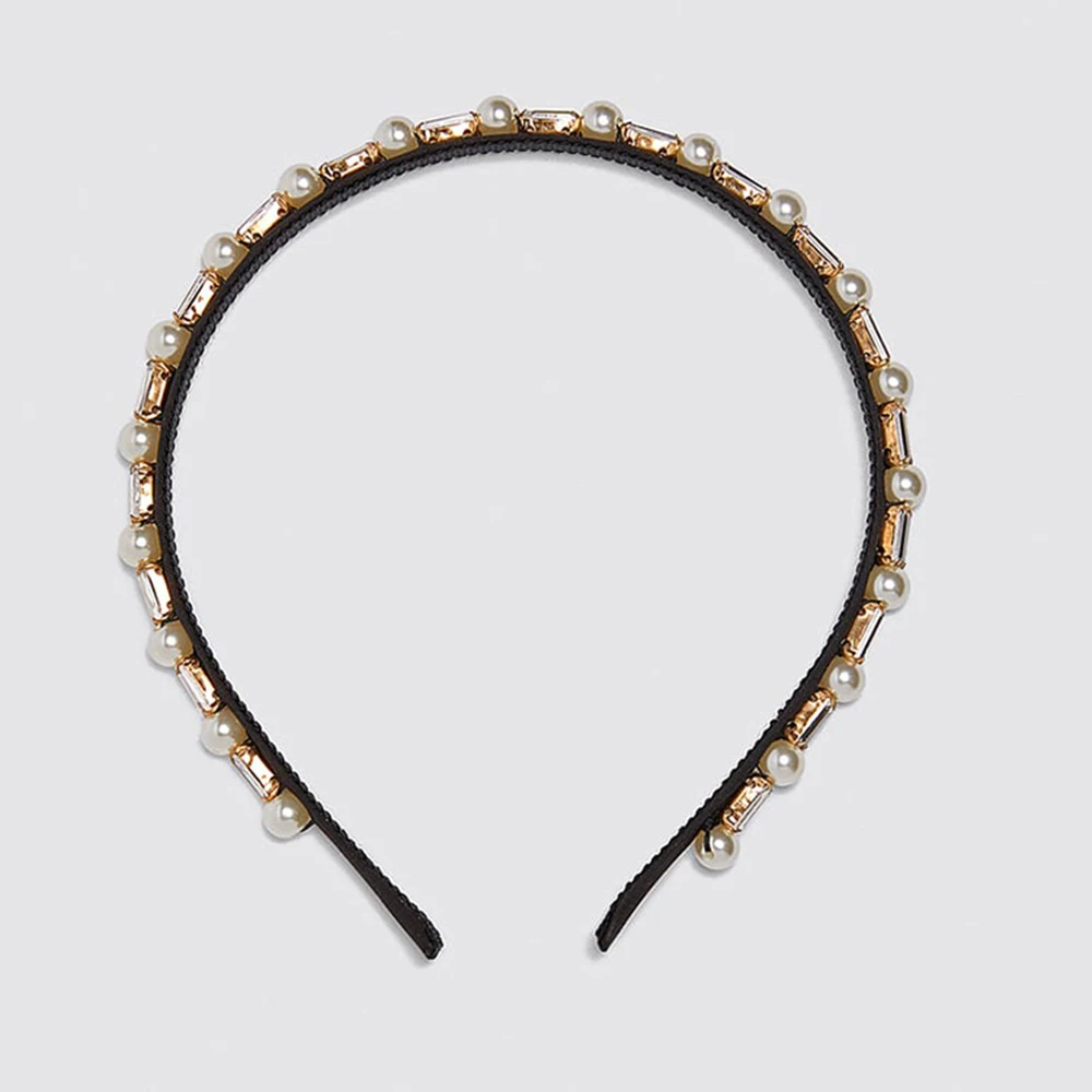 Новый ZA Искусственный Жемчуг повязки для волос женщин модные роскошные