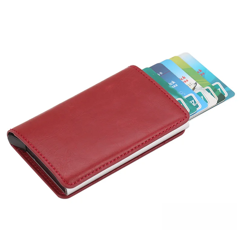 KUDIAN BEAR Automatic Credit Card Holder Rifid Blocking Wallet Men Aluminium Bag Business Purse Tarjetero BIH116 PM49 images - 6
