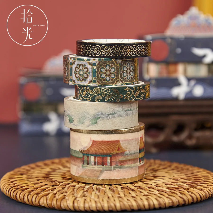 5 рулонов/набор ретро набор декоративного скотча Васи маскирующая лента