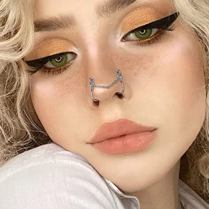 1 шт. поддельный пирсинг в виде сердца из нержавеющей стали | Украшения и