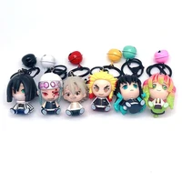 anime cartoon nezuko tomioka giyuu doll gift demon slayer keychain q version doll collection jewelry tanjiro pendant gift