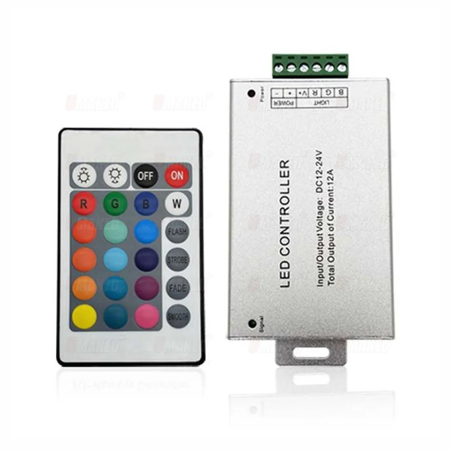 

Контроллер RGB для светодиодных лент, 12 В, 24 В, 12 А, 24 а, 24 клавиши