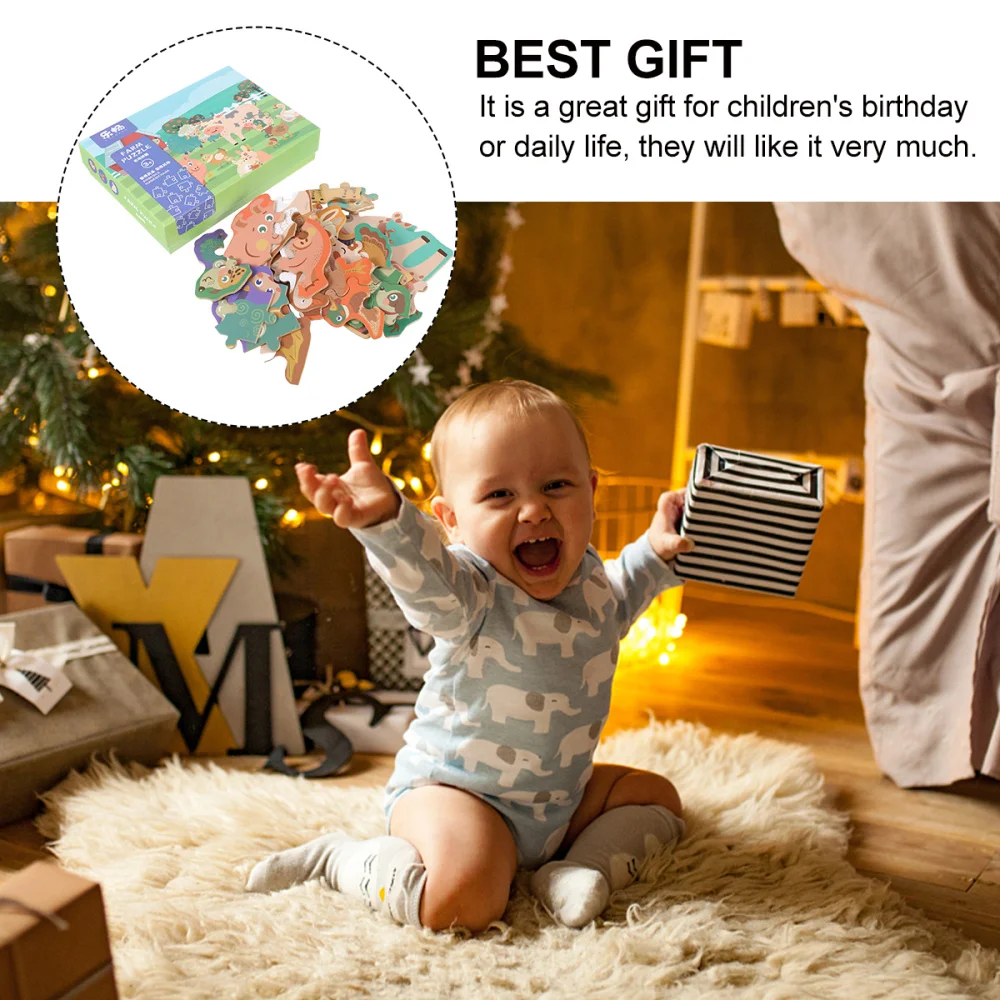 

Farm Theme Wooden Puzzle Cartoon Jigsaw Kids Preschool Educational Toys