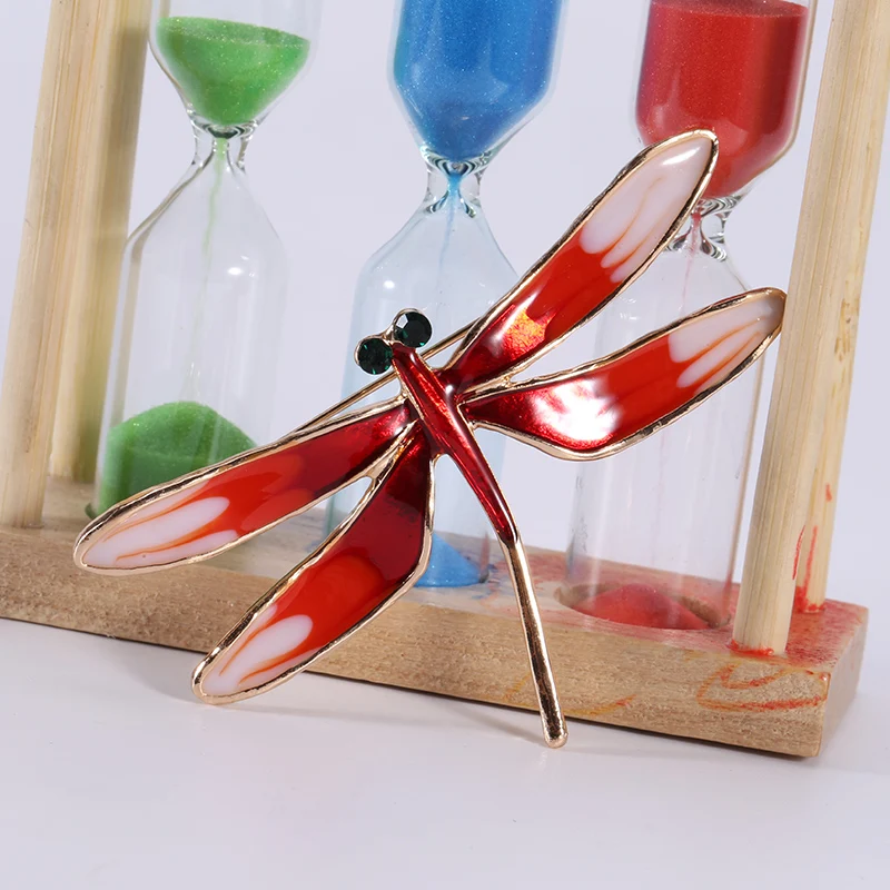 Брошь в форме стрекозы со стразами жемчугом стразы декор для мужчин и женщин