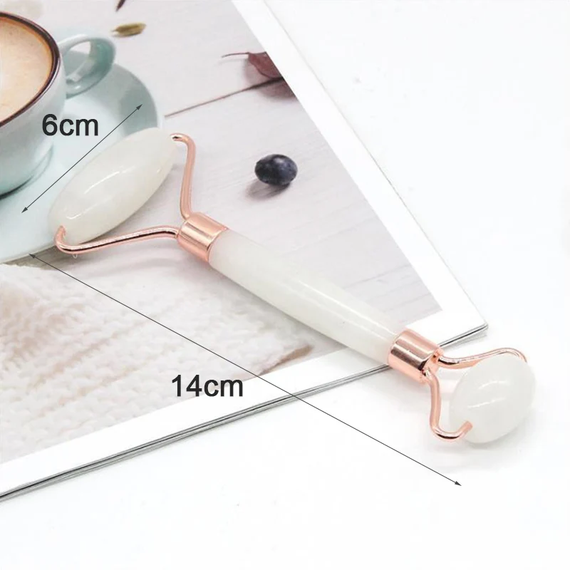 

Jade Stone Facial Massage Roller For Face Women Neck Natural Massager Guasha Scraper Thin Lift Beauty Slimming Tools Roller